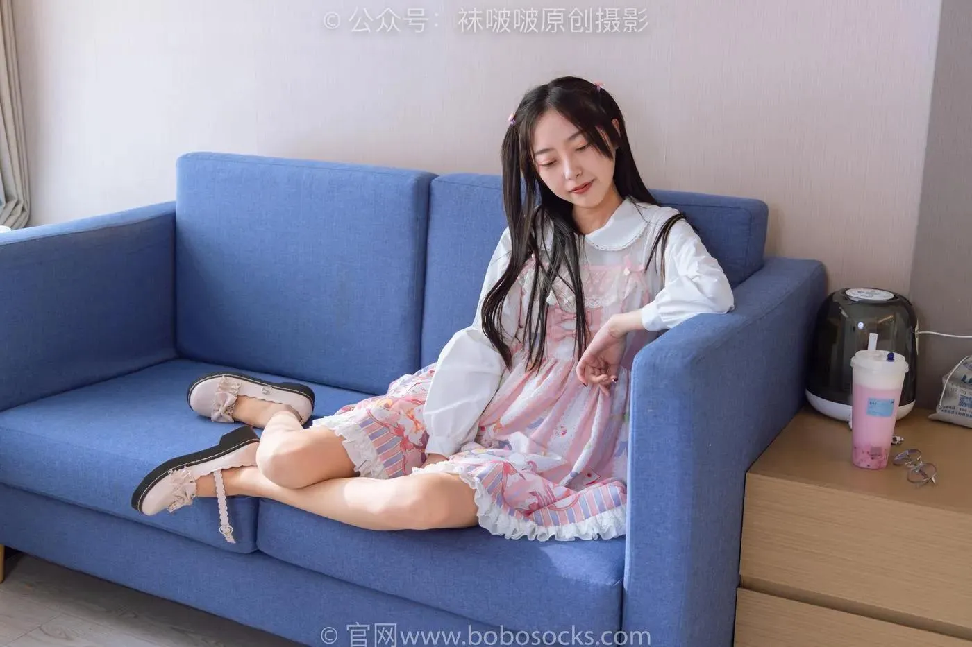 [BoBoSocks袜啵啵]NO.187 稚予-Lolita裙、白皮鞋、肉丝 [140P]插图9